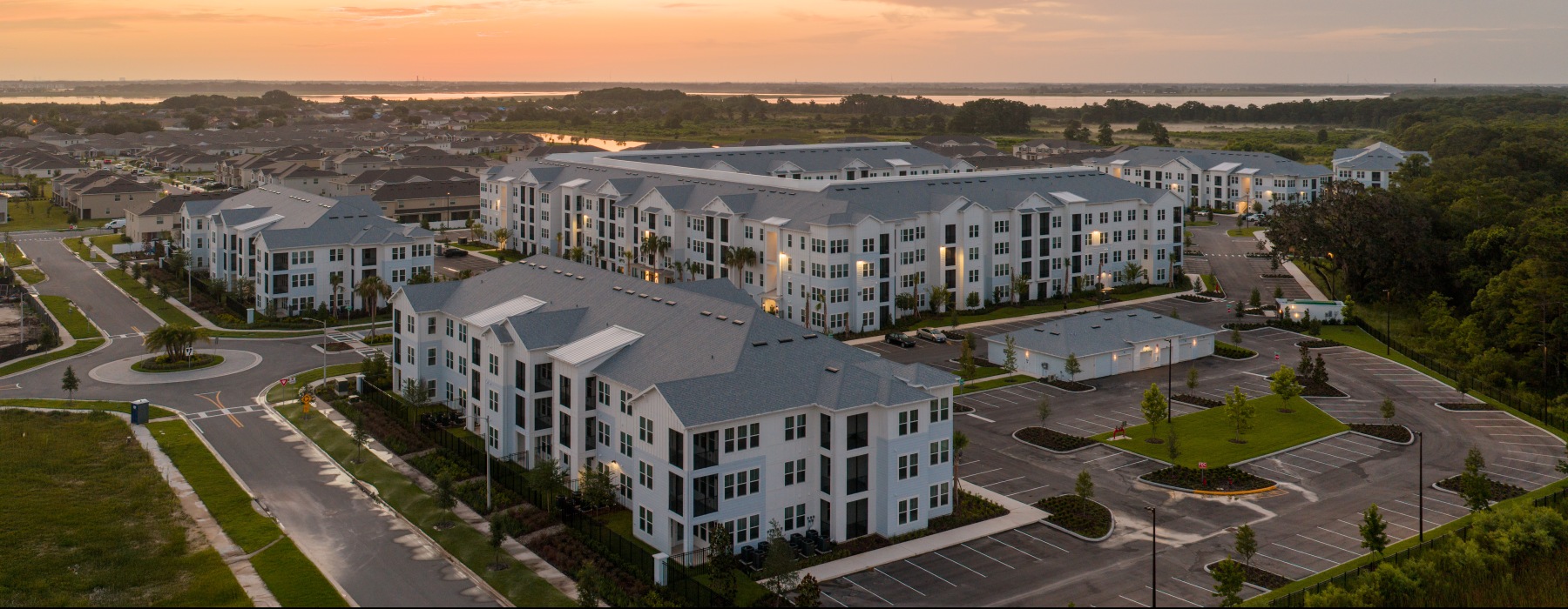 aerial view of the community