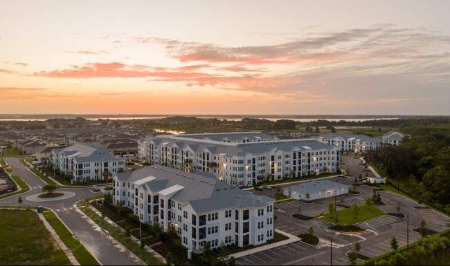 aerial view of the community